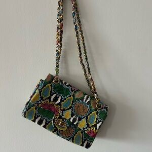 Multicolor Chain Strap Women's Bag
